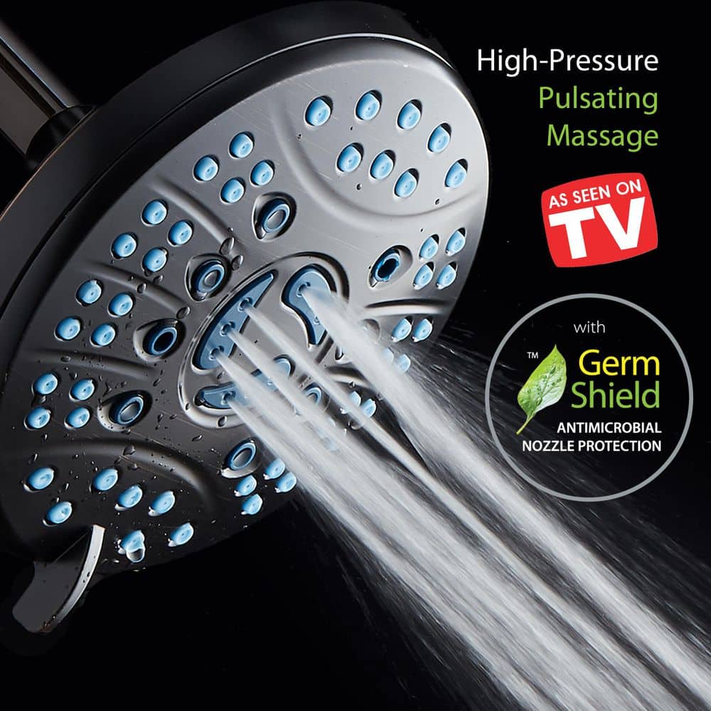 Oil-Rubbed Bronze 6-Setting Round Rainfall Shower Head