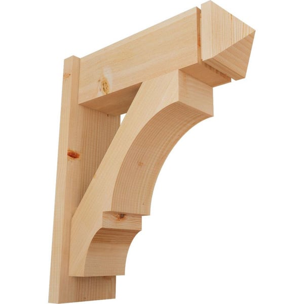 Ekena Millwork 8 in. x 26 in. x 22 in. Balboa Arts and Crafts Smooth Douglas Fir Outlooker