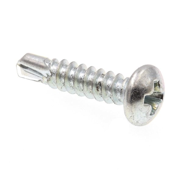 Prime-Line #8 x 3/4 in. Zinc Plated Case Hardened Steel Phillips Drive Pan Head Self-Drilling Sheet Metal Screws (100-Pack)