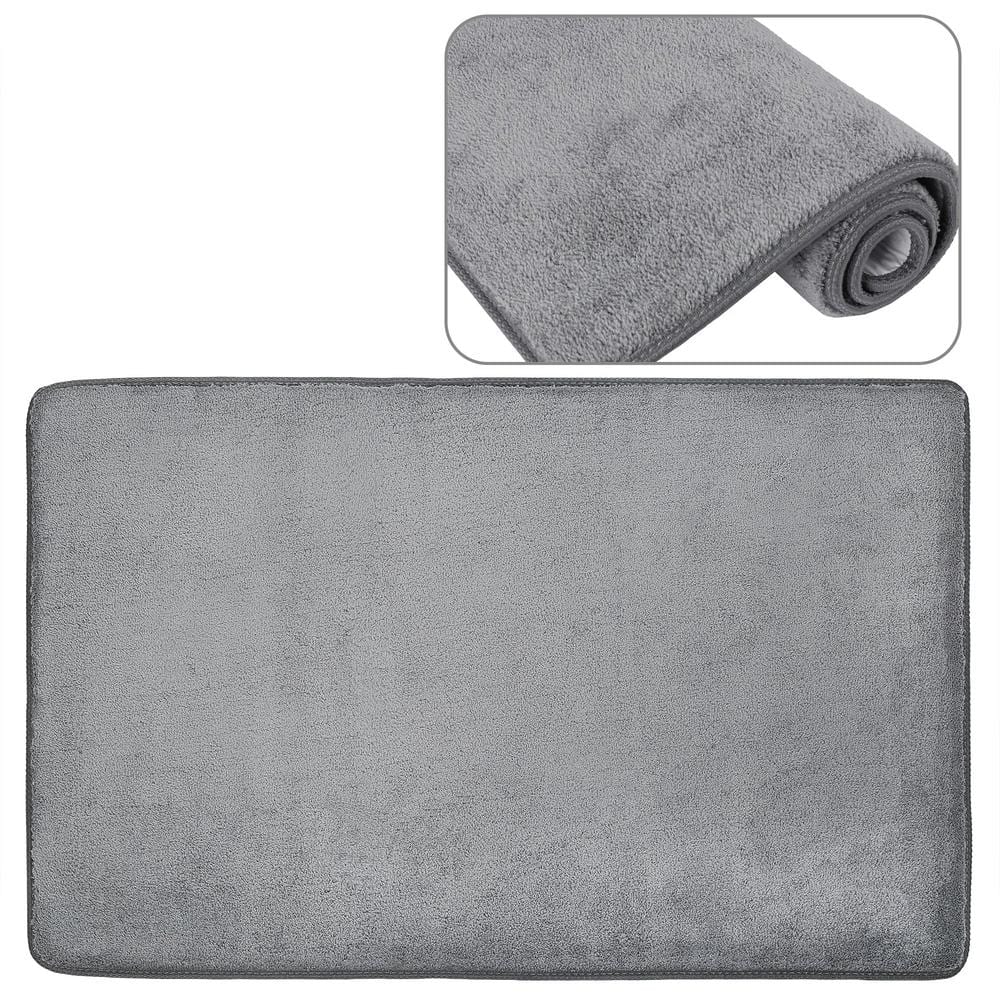 PURE ERA Gray 36 in. x 24 in. Polypropylene Non Slip Doormat Indoor