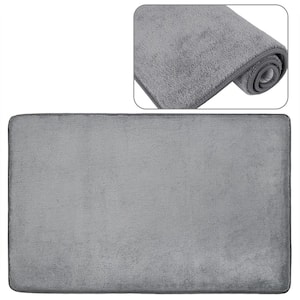 Gray 36 in. x 24 in. Polypropylene Non Slip Doormat Indoor Carpet Stair Tread Cover Landing Mat