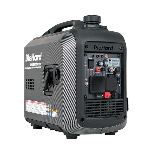 2800 Watt Recoil Start Dual Fuel Gas LPG Inverter Generator with Low Oil Shutoff and CO Shutoff