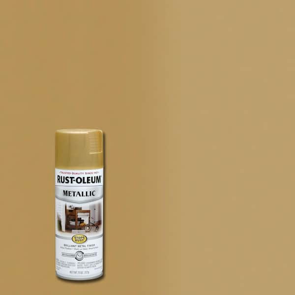 Rust-Oleum Stops Rust 11 oz. Metallic Gold Rush Protective Spray Paint (6-Pack)