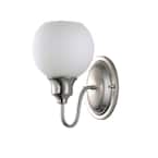 Ballord 6 in. Wide Satin Nickel Sconce
