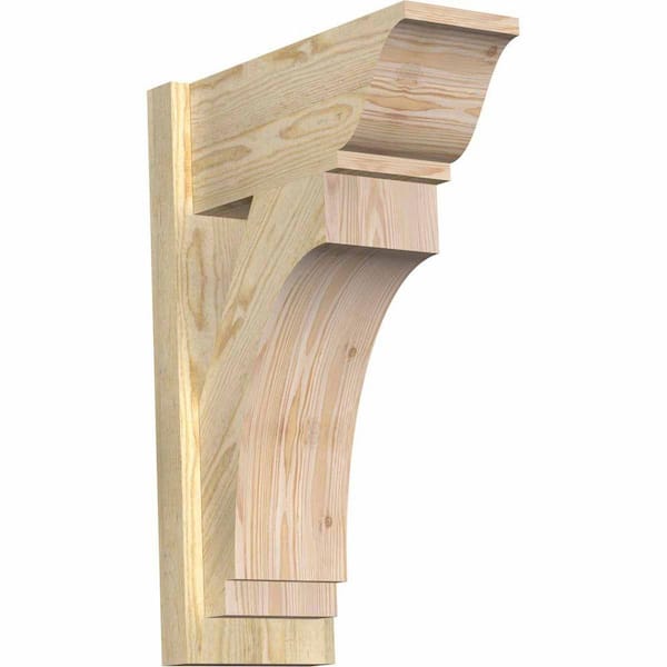 Ekena Millwork 8 in. x 26 in. x 18 in. Douglas Fir Imperial Traditional Rough Sawn Outlooker