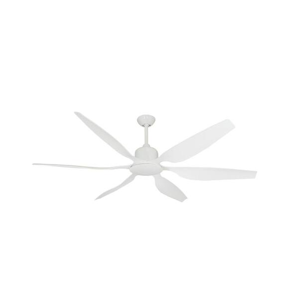 TroposAir Titan II 66 in. Indoor/Outdoor Pure White Ceiling Fan with Remote Control