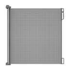 41 in. H Extra Tall and Extra Wide Outdoor Retractable Gate, Gray