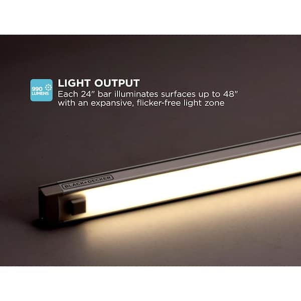 PureOptics™ LED by BLACK+DECKER® LED 24'' Under Cabinet Linkable Light Bar  & Reviews