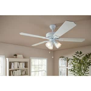 Hampton Bay Glendale 42 in. LED Indoor White Ceiling Fan with