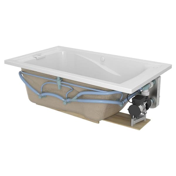 Jacuzzi Primo 36-in x 60-in White Acrylic Drop-In Whirlpool Tub (Reversible  Drain) in the Bathtubs department at