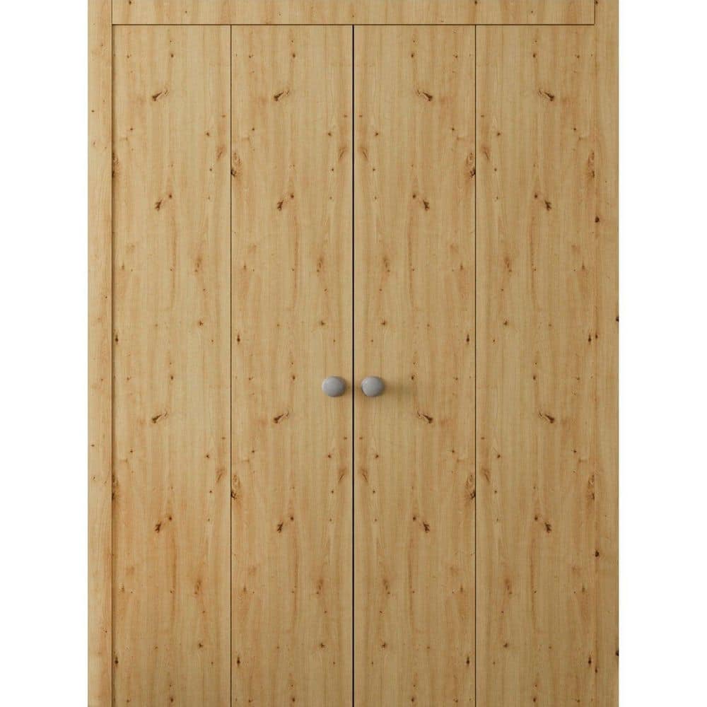 3011 96 in. x 80 in. Sold Core Caramel Oak Color Wood Bi-fold Door with Hardware price history on PriceWatchPro