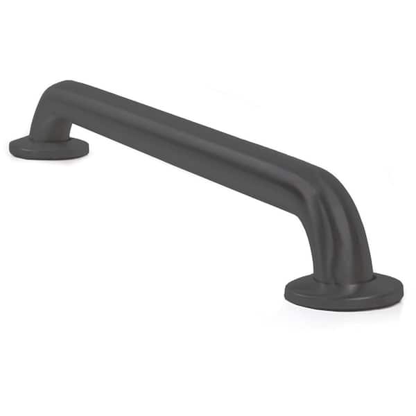 ARISTA 36 in. x 1-1/4 in. Concealed Screw Stainless Steel Grab Bar in Matte Black