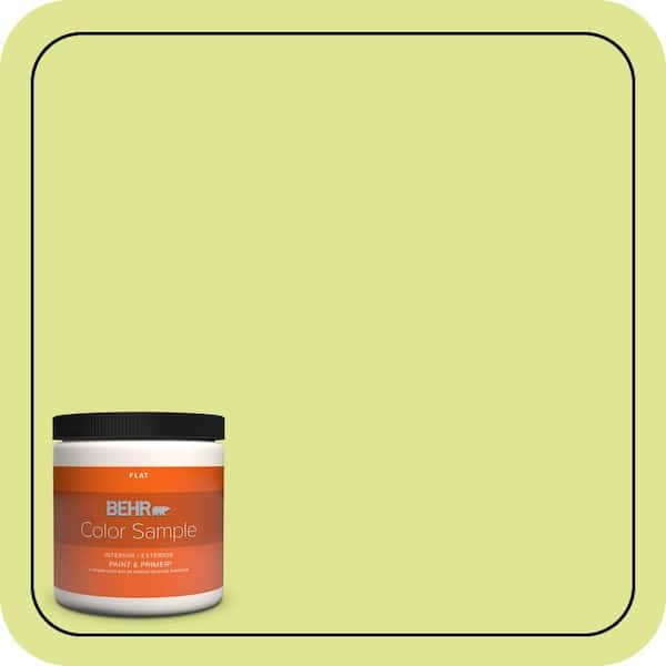 BEHR PREMIUM PLUS 8 oz. #410A-3 Honeydew Flat Interior/Exterior Paint & Primer Color Sample