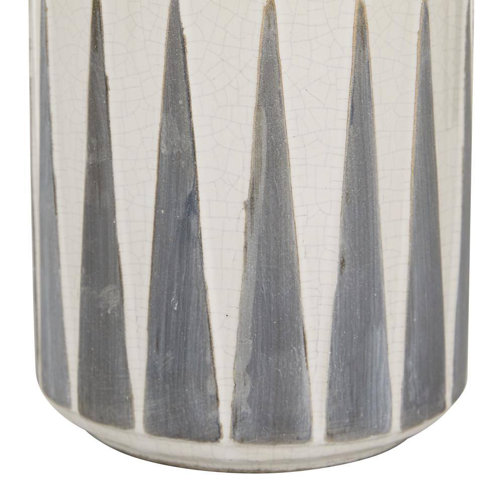 Elegant Dove Gray Ceramic Bouquet Vase 13''