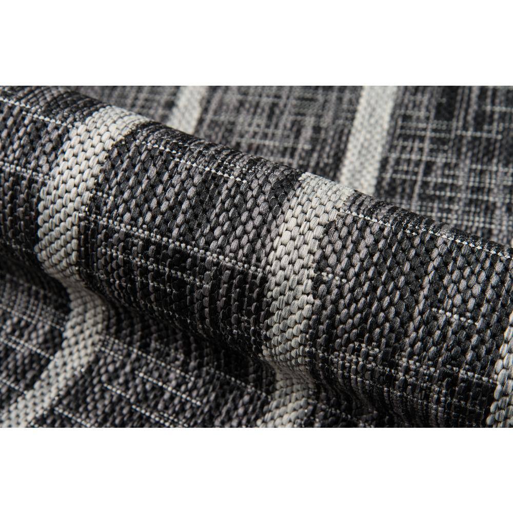 Charcoal Abstract Synthetic 6'7" x 9'6" Easy-Care Rug