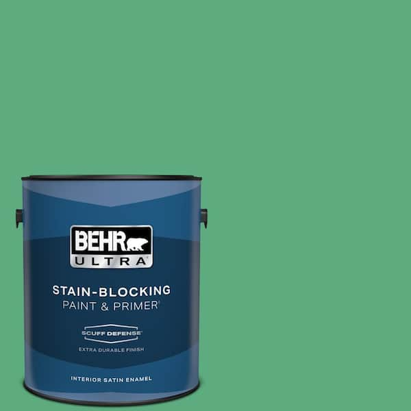 BEHR ULTRA 1 gal. #T14-4 Edgewater Extra Durable Satin Enamel Interior Paint & Primer