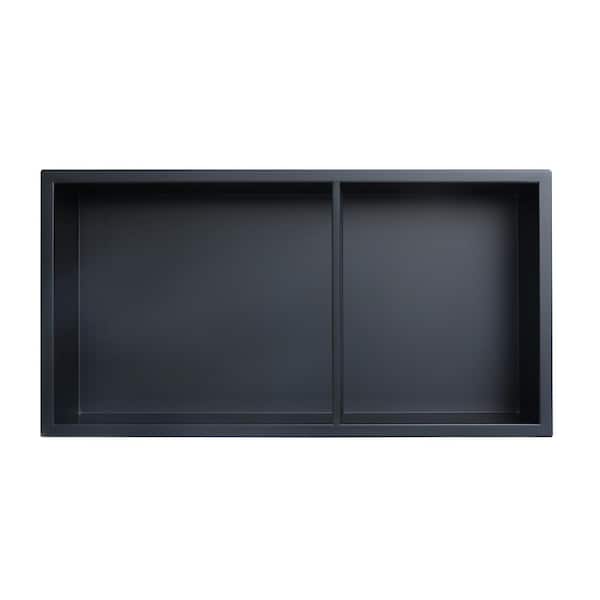 JAG PLUMBING PRODUCTS Showroom Series 12 in. x 24 in. Niche with Shelf in Matte Black