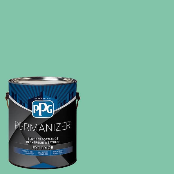 PERMANIZER 1 gal. PPG1228-4 Green Balloon Flat Exterior Paint