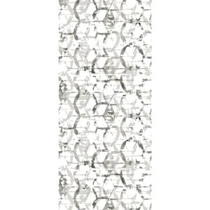 Hex-A-Gone Dove Grey Abstract Wall Mural Sample