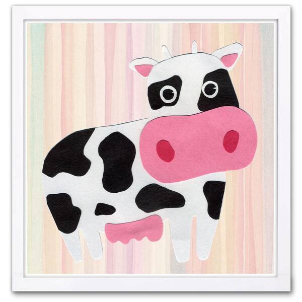 Wynwood Studio C for Cow' by Wynwood Studio Framed Animal Art Print 13 in. x 13 in.