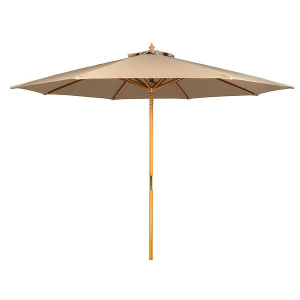 Trademark Innovations 9 ft. Wood Frame Market Patio Umbrella