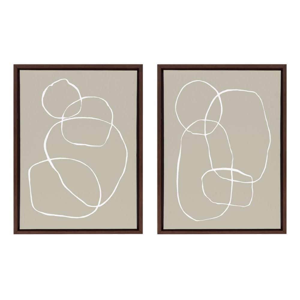 Sylvie Modern Circles by Teju Reval of SnazzyHues 2 Piece Framed Art Print 24 in. x 18 in. price history on PriceWatchPro