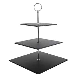 3-Tiered Slate Cupcake Tower, Serving Trays and Dessert Stand