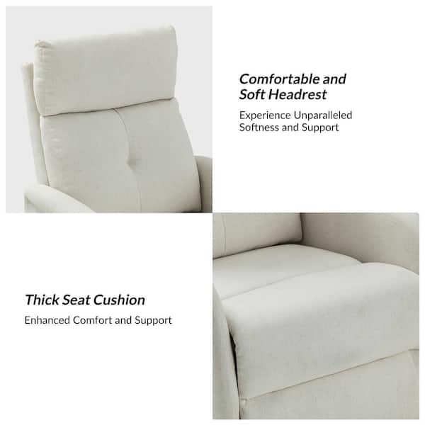 JAYDEN CREATION Carol Ivory Power Lift Assist Recliner with