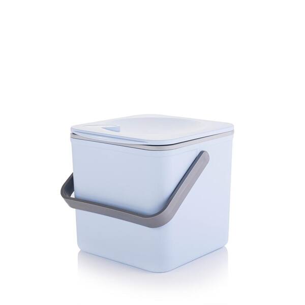 Minky 1 gal. Pastel Blue Compost Food Caddy