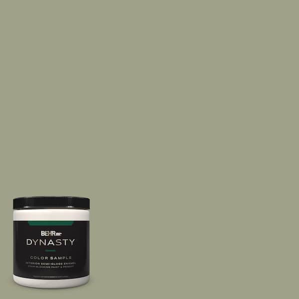 BEHR DYNASTY 8 oz. #BXC-82 Potting Moss Semi-Gloss Enamel Stain-Blocking Interior/Exterior Paint and Primer Sample