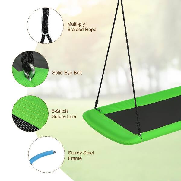 Costway 700 lbs. Giant 60 in. Platform Tree Web Swing Outdoor with