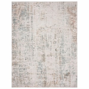 Gray Blue Taupe and Cream 2 ft. x 3 ft. Abstract Area Rug