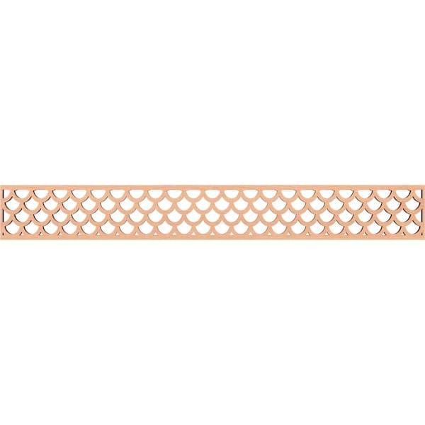 Ekena Millwork Hudson Fretwork 0.375 in. D x 46.5 in. W x 6 in. L Alder Wood Panel Moulding