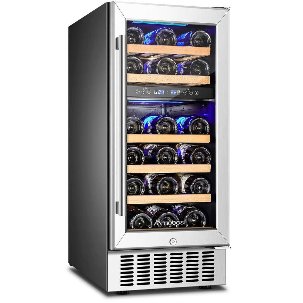 5 in. Dual Zone 28-Wine Bottles Cellar Cooling Unit in Black with Tempered Glass Door,Memory Function price history on PriceWatchPro