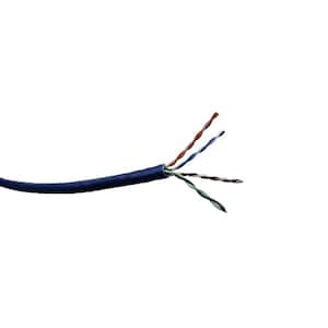 1000 ft. CAT 6 Amp Slim UTP Ethernet (28AWG) Bulk Cable Kit-Blue with 50-Boots/50-Connectors