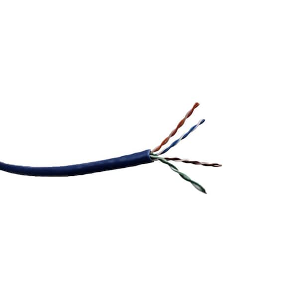 Micro Connectors, Inc 1000 ft. CAT 6A Slim UTP Ethernet (28 AWG) Bulk Cable Kit, Blue with 50-Boots/50-Connectors