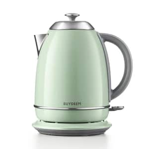 1.7 l Stainless Steel Electric Tea Kettle with Auto Shut-Off and Boil Dry Protection Hot Water Boiler-Green