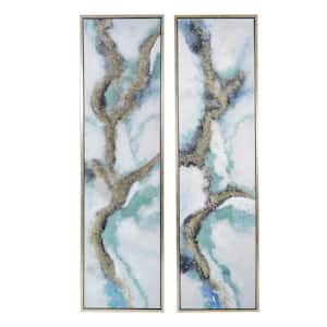 2 Piece Framed Abstract Art Print 70.9 in. x 19.7 in.