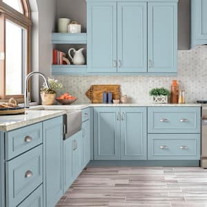 1 gal. #S460-1 Air Blue Semi-Gloss Enamel Interior/Exterior Cabinet, Door & Trim Paint