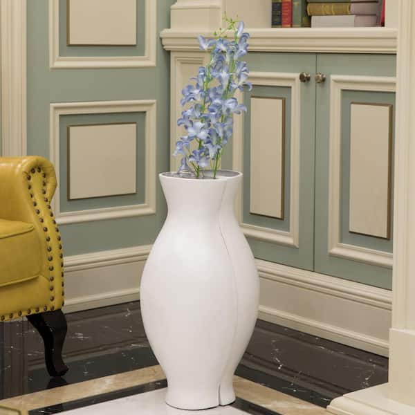 Uniquewise Tall Narrow Vase, Modern Floor Vase, Decorative Gift, Vase for  Interior Design, 24.5 Inch Vase - Set of 2 White QI003999.WT.2 - The Home  Depot