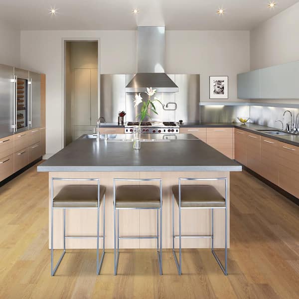 Take Home Sample - Elite Sand Cloud Oak 20 Mil T x 7 in. W x 8 in. L Click Lock Waterproof Lux Vinyl Plank Flooring