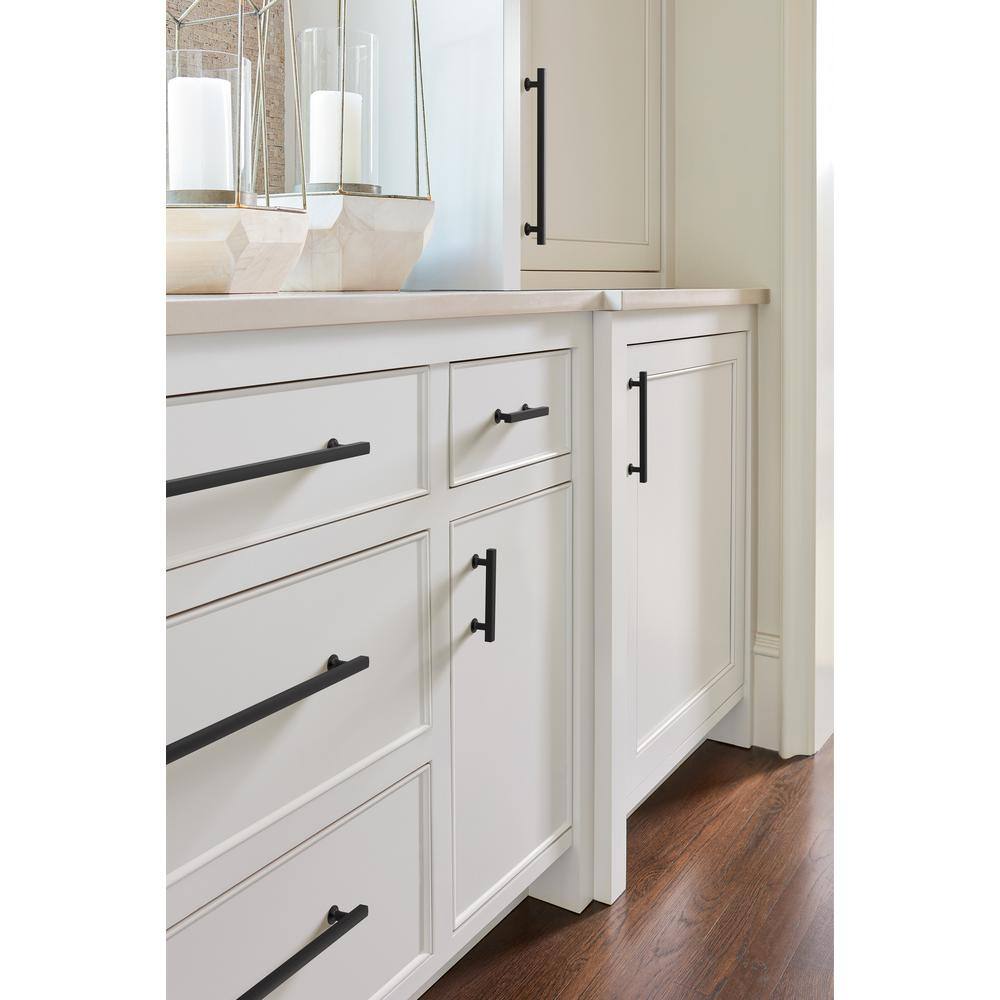 Everett 10-1/16 inch Matte Black Nickel Cabinet Pull