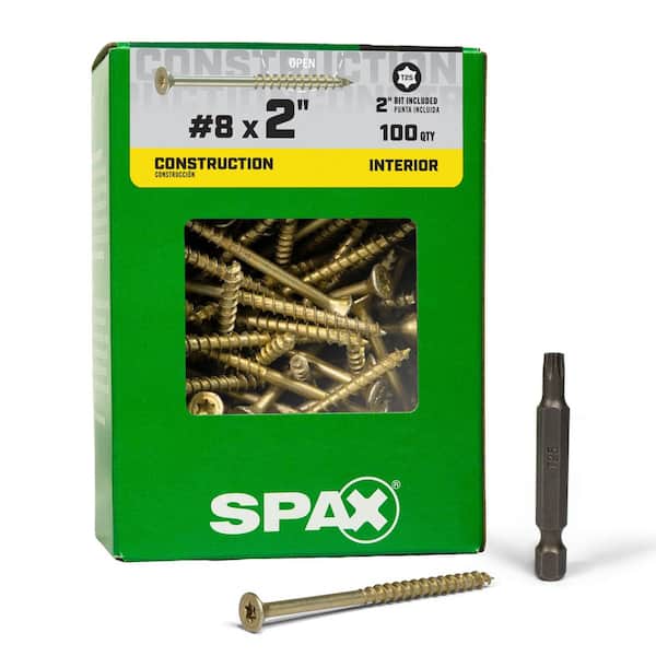 SPAX #8 x 1-5/8 in. PowerDrive Interior T25 T-Star Flat Head
