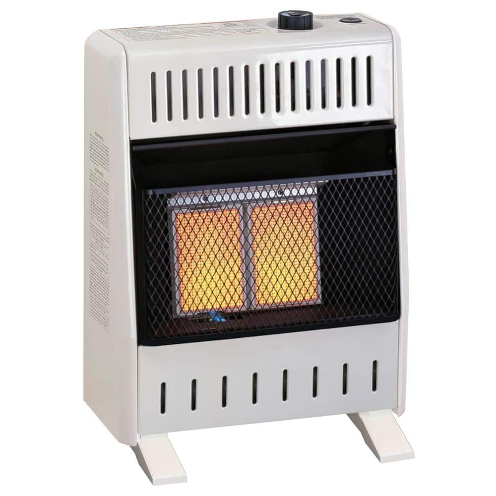 White Propane Infrared Wall-Mount Heater with Thermostat Control