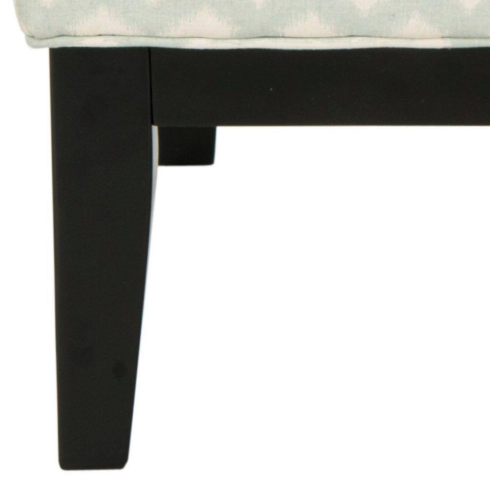 Gray Geometric Patterned Birch Wood Slipper Chair