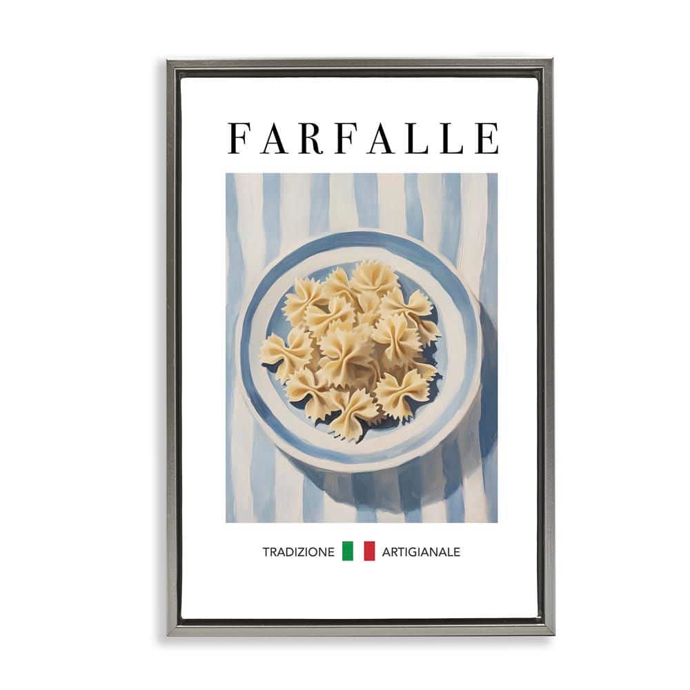 Traditional Farafalle Pasta by Andreas Magnusson Gray Floater Frame Food Graphic Art Print 31 in. x 21 in. price history on PriceWatchPro