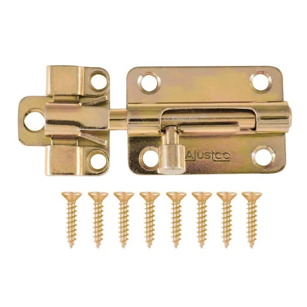 Ajustlock 3 in. Brass Tone Barrel Bolt