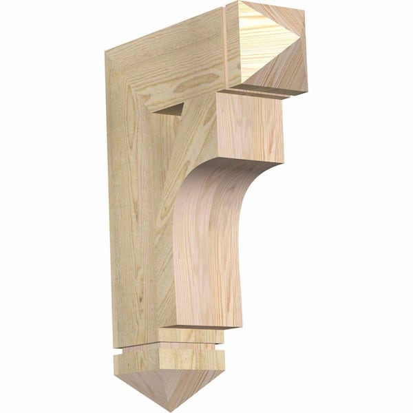 Ekena Millwork 6 in. x 28 in. x 20 in. Douglas Fir Westlake Arts and Crafts Rough Sawn Bracket