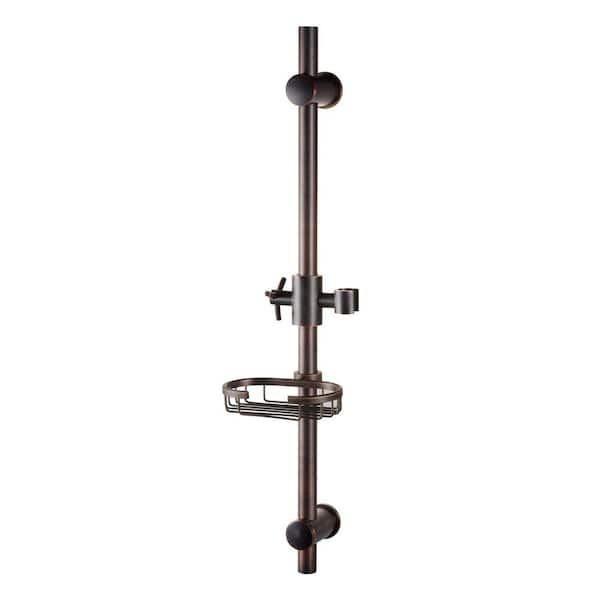 PULSE Showerspas 28 in. Adjustable Slide Bar Shower Panel Accessory in Oil Rubbed Bronze