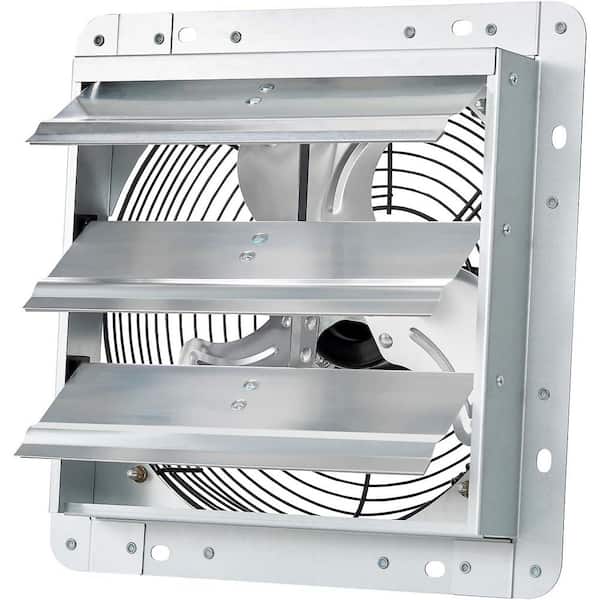 KIWDZFU 1630 RPM Galvanized Steel Wall Mount High-Speed Louver Exhaust Fan for Ventilation and Extraction in Enclosed Spaces